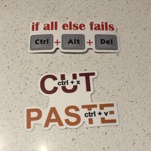 NWT - Computer Shortcut Decal Stickers (Bundle Option to Save)